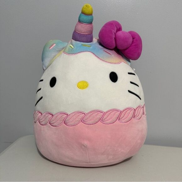 Squishmallows Other - Squishmallows Hello Kitty Unicorn Ice Cream Cupcake Plush Doll - Pink 12”